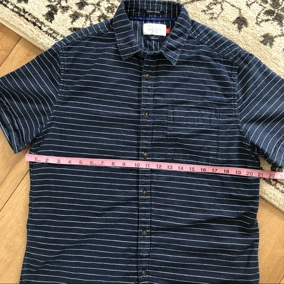 DENIM & FLOWER slim fit button down stripe shirt L - Picture 10 of 10